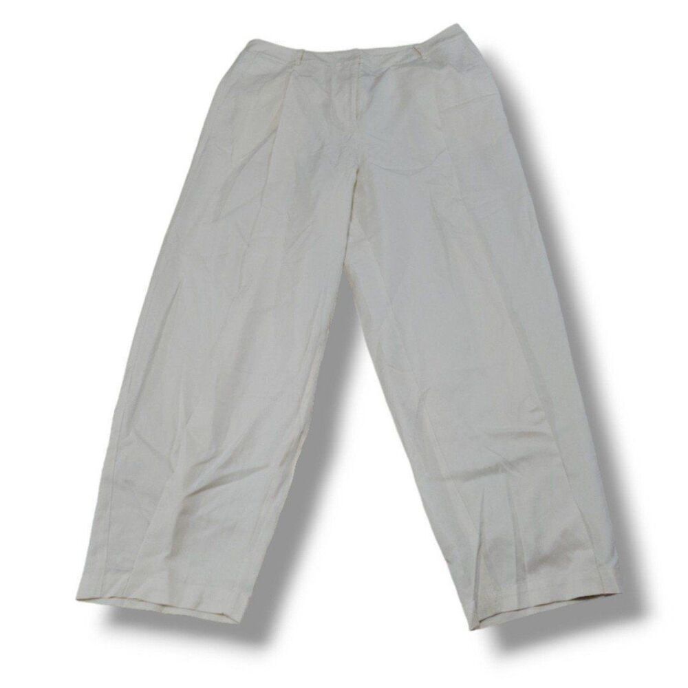 New Lattelier Pants Size Small W30"xL27" Women's Dress Pants Pleated Linen Blend